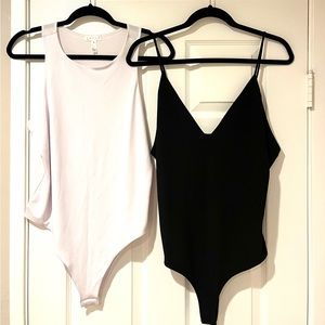 Set of (2) Bodysuits: 1x & 2x, Leith Brand, Fashion Nova. Both new, one w tags